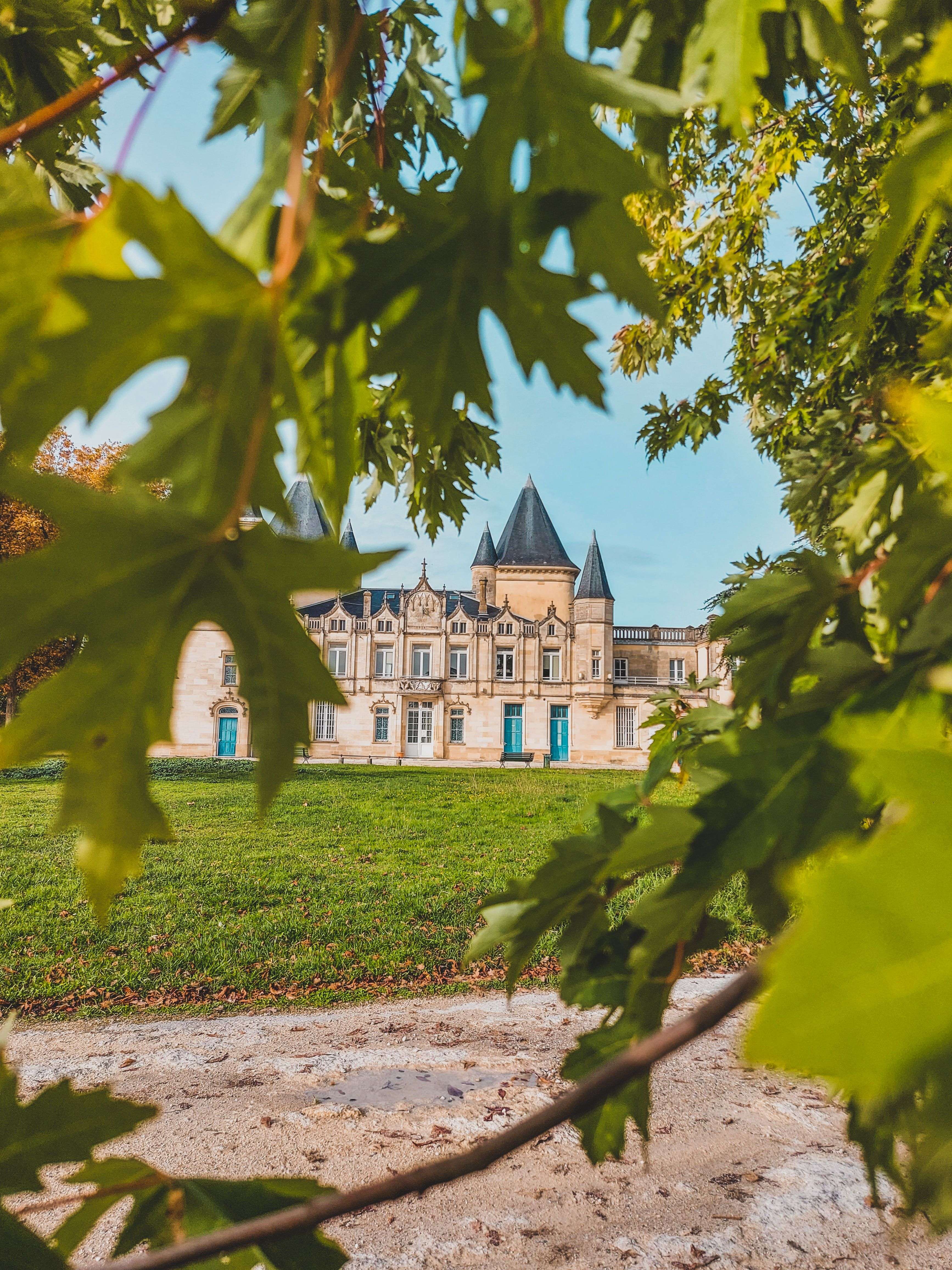 Espace vert avec un château